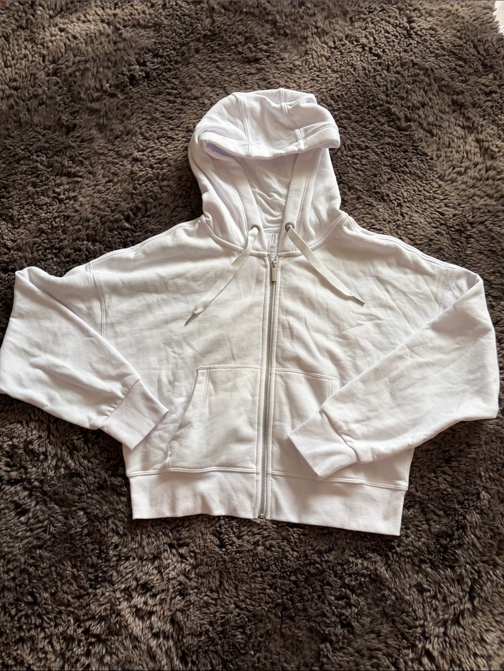 Calvin Klein White Full-Zip Hoodie